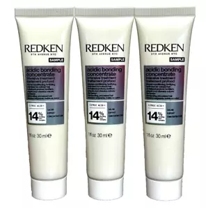 3x REDKEN 14% ACIDO BONDING CONCENTRATO trattamento intensivo 1 oncia / 30 ml Ea NUOVO - Foto 1 di 1