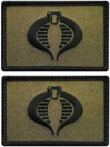 GI Joe Cobra Embroidered Morale Patch | 2PC HOOK BACKING   3"x2" - Picture 1 of 1