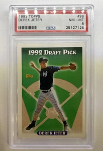1993 Topps #98 Derek Jeter RC Rookie PSA 8 come nuovo! Bozza di scelta 1992! - Foto 1 di 5