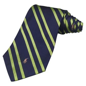 Polo Ralph Lauren Repp Krawatte Regiment marineblau grün bestickt Polospieler 56"x4" - Bild 1 von 8