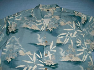 Camisa hawaiana Tommy Bahama para hombre SS seda azul talla XL - Imagen 1 de 3