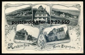 GERMANY Neukirchen Postcard 1908 Litho Multiview Bahnhof Train Station - Picture 1 of 2