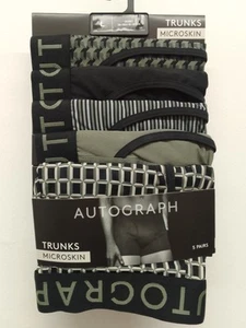 Marks & Spencer 5 Pack Autograph Microskin Trunks Green Mix Large 36-38" RRP£40 - Picture 1 of 2