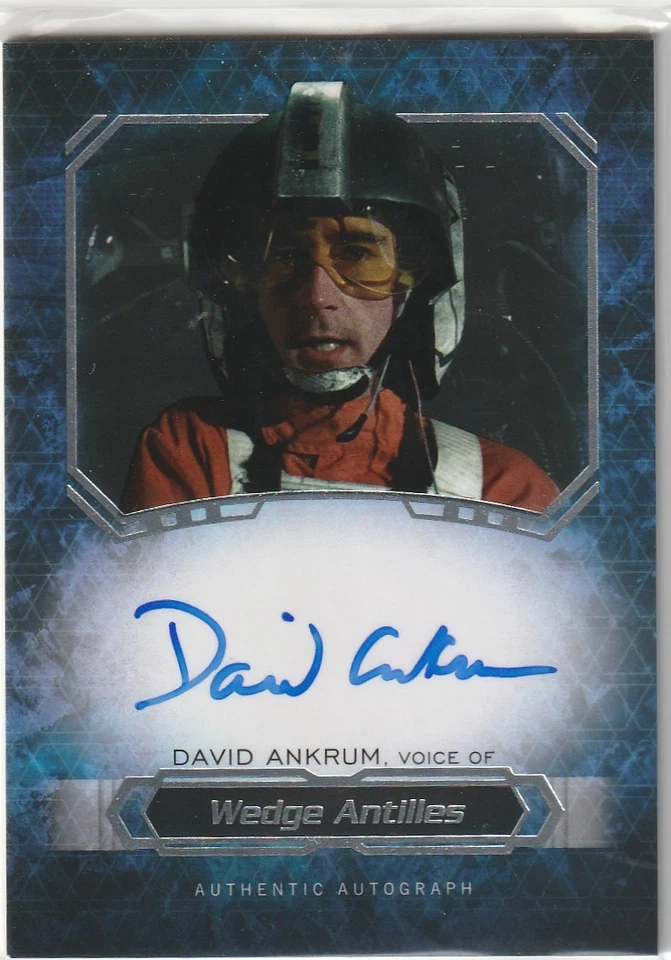 2016 TOPPS STAR WARS MASTERWORK DAVID ANKRUM as WEDGE ANTILLES AUTOGRAPH - Image 1 of 1