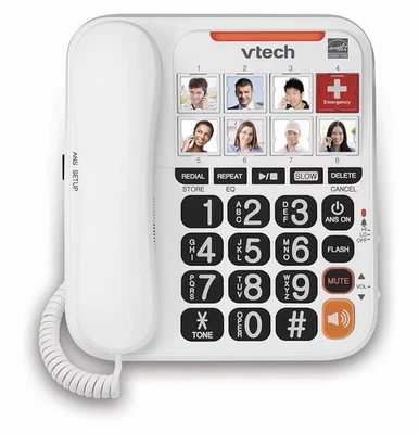 Sistema de respuesta con cable amplificado VTECH SN1127 8 fotos marcación rápida, timbre de 90 dB Foto 1 de 4