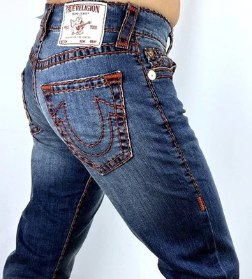 True Religion Ricky Medium Wash Relaxed Straight Super T Jeans - 107536 Sz 29x32 - Image 1 of 4