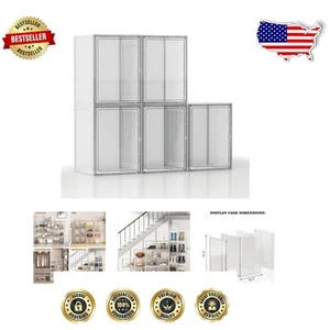 Clear Boot Storage Organizer - 5 Pack Stackable Dustproof & Moistureproof Boxes - Picture 1 of 9