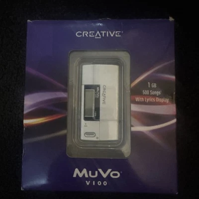 Creative MuVo V100 MP3 Player  1gb 500 songs retro 2006 boxed USB - Image 1 of 4
