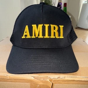AMIRI Core Logo Trucker Hat | Black/Yellow| One Size | Adjustable RRP £330 - Picture 1 of 4