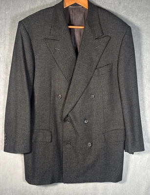 Ermenegildo Zegna Traje Chaqueta Para Hombre Doble Pecho Carbón Lana Mohair 44S Foto 1 de 4
