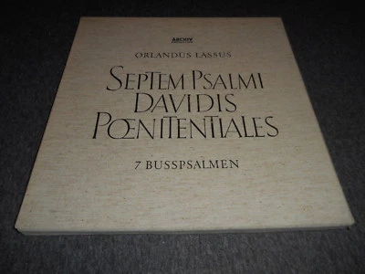 Orlandus Lassus - Septem Psalmi Davidis Pœnitentiales (2LP) Archiv Mono NM/EX - Image 1 of 4