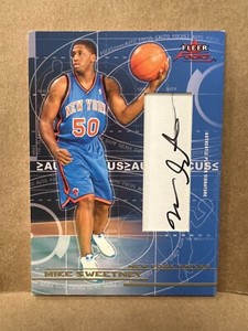 2003-04 Fleer Focus /50 Mike Sweetney #AF/MS Rookie Auto RC New York Knicks NBA