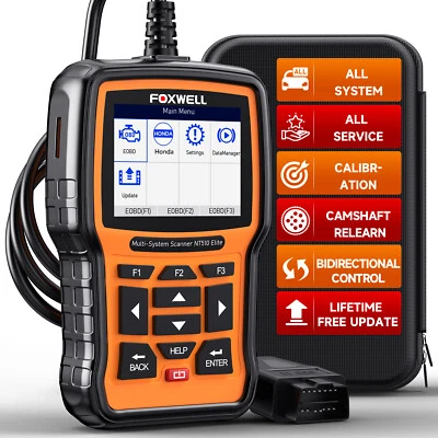 Dispositivo de diagnóstico FOXWELL NT510 ELIT OBD2 escáner de coche All System TPMS EPB para Honda