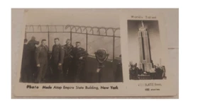 Vintage WWII Era RPPC Photo Postcard US Army Soldiers In Uniform Empire State - Picture 1 of 2