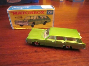 Vintage Matchbox #73 1968 Mercury Station Wagon verde lime quasi come nuovo con scatola - Foto 1 di 10