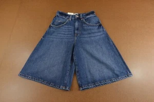 Cotton On Womens 24 Reg Dark Wash Lyocell Wide Leg 11" Inseam Denim Jort NWT - Picture 1 of 11