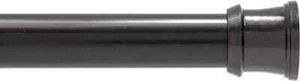 42 In. - 72 In. Steel Twist & Fit No Tools Tension Shower Curtain Rod in Black - Picture 1 of 3