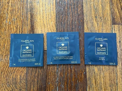Guerlain Orchidée Impériale Sample Trio: The Cream, The Eye & Lip Contour Cream… - Image 1 of 2