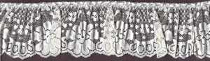 2&1/2" ELFENBEIN GERAFFTE SPITZE STOFFBORTE 30 YARD - Bild 1 von 1