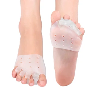 2 Pair Gel Toe Separators & Bunion Corrector with Metatarsal Pads Forefoot Cushi - Picture 1 of 12