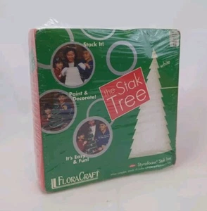 Albero di Natale in polistirolo vintage FloraCraft The Stak Tree artigianale - Foto 1 di 2