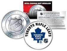 TORONTO MAPLE LEAFS Royal Canadian Mint Medallion NHL Colorized Coin *LICENSED*