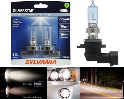 Sylvania Silverstar 9005 HB3 65W Two Bulbs Headlight High Beam Replace Upgrade - Image 1 of 4