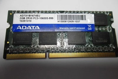 ADATA Notebook Memory 2GB 2Rx8 PC3-10600S 1333MHz 204-Pin CL9 UNB AD73I1B1674EU - Image 1 of 4