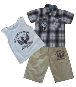 Conjuntos niño , pantalones cortos y camisa de ZSF, gris ,talla 6 años - 116 - Imagen 1 de 1