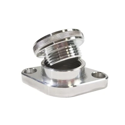 Tapa de llenado de aceite de motor de tocho atornillable de aluminio ajuste universal, corta natural nueva Foto 1 de 4