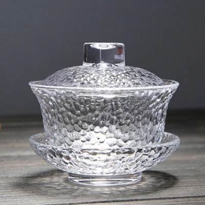 日本风格玻璃茶壶台湾盖碗功夫茶具带碟子 — 第 1/4 张图片