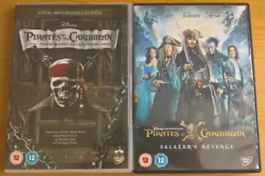 Pirates Of The Caribbean 1 2 3 4 & 5 Complete DVD Set R2 Johnny Depp - Picture 1 of 1