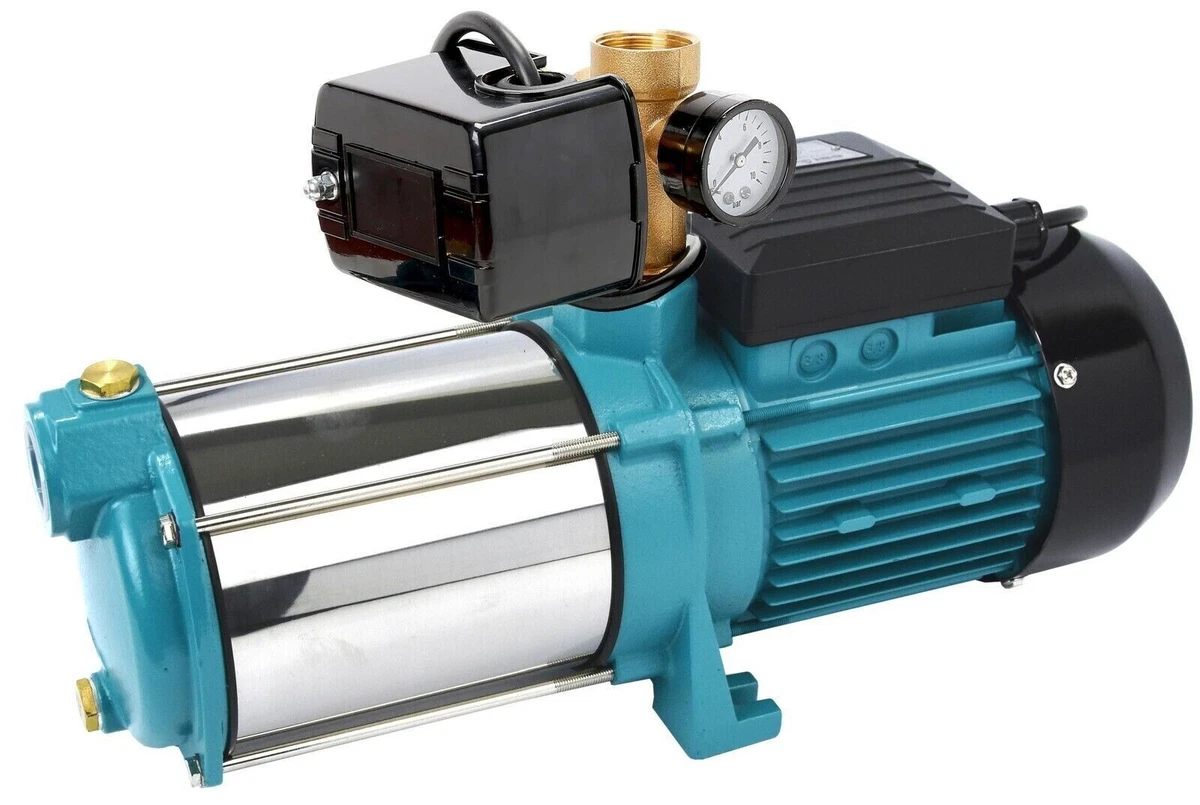 MHI 1500 INOX Kreiselpumpe - 1500 Watt, 7800 L/h Förderleistung, Max. 5 Bar Druck, Edelstahlgehäuse