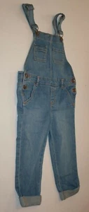 New OshKosh Girls Denim Blue Jean Overalls Classic Bibs 4 year pants Vestbak - Picture 1 of 3
