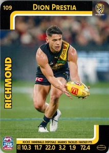 2025 Port Adelaide Power AFL TeamCoach Card - Dion Prestia - Picture 1 of 3