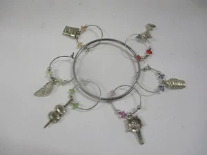 Charm Bracelet with Cocktail Mixed Drinks Charms Martinis - Picture 1 of 4
