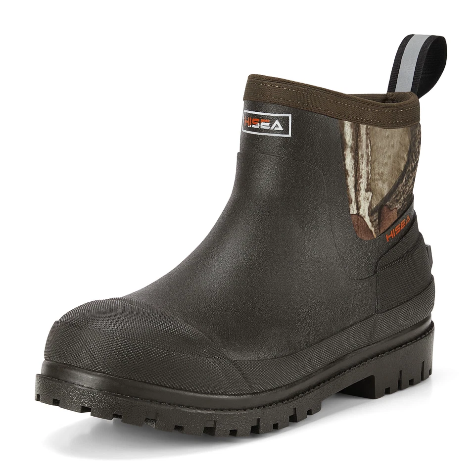 HISEA Hombres Botas Chelsea Goma Impermeable Lluvia Nieve Botas Tareas Botas de Trabajo Foto 1 de 4