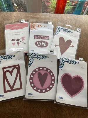 NEW Lifestyle Crafts QuicKutz Cutting Die 4x4 heart and arrow love love shapes - Image 1 of 4