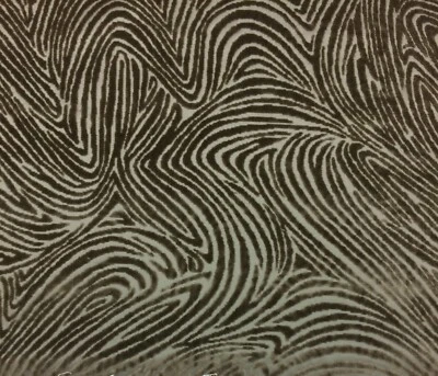 DONGHIA BELMONTE GRIS GRAY ZEBRA ANIMAL VELVET FURNITURE FABRIC BY YD 50"W - Image 1 of 4
