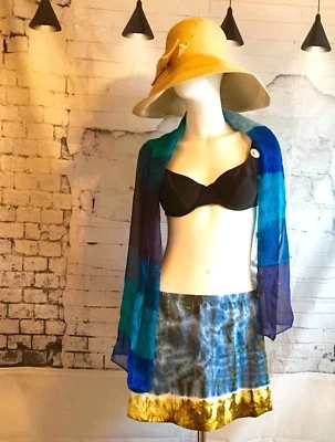 Lucky Brand , Decathlon 4 piece Black Bikini,Tankini Top & Tie-dye Cover Up M-L  - Image 1 of 4