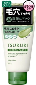 BCL Tsururi Herbal Paste Face Wash 120g Poe Care Made In Japan - Picture 1 of 6