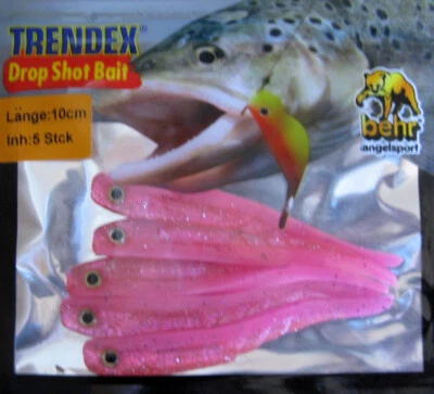 Drop Shot Gummis 10cm Inhalt 5 Stück Top Zanderköder versch. Farben - Bild 1 von 4