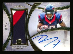 2013 TOPPS FIVE STAR DEANDRE HOPKINS RC 3CLR JUMBO PATCH ON-CARD AUTO RPA #41/55