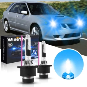 2X D2R Ice Blue 8000K Low Beam HID Xenon Headlight Bulbs For SAAB 9-2X 2005-2006 - Picture 1 of 8