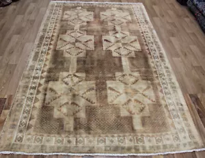 Alfombra tribal persa hecha a mano teñida 265 x 158 cm alfombra de lana anudada a mano - Imagen 1 de 12