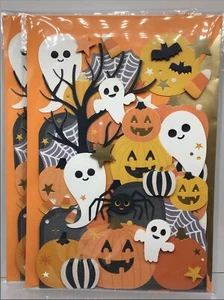 2 Hallmark Signature Happy Halloween Cards Fold Out Ghosts Raised 3D Design - Picture 1 of 3