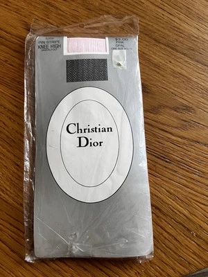 New Vintage Christian Dior  Ultra Knee Hose Stockings pink opal size 8 1/2- 11 - Image 1 of 4