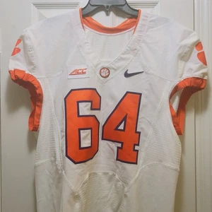 Camiseta de fútbol usada Clemson University #64 - blanca - Imagen 1 de 4