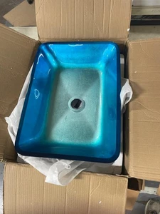 VIGO Donatello Bathroom Sink in Turquoise VG07068 (MANUFACTURE IMPERFECTIONS) - Picture 1 of 7