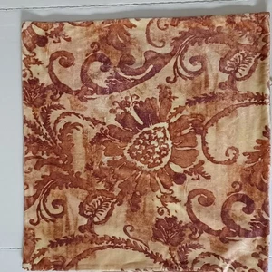Pottery Barn Scarlett Floral Velvet 22" Pillow Cover Rust Autumn New with Flaw - Picture 1 of 5